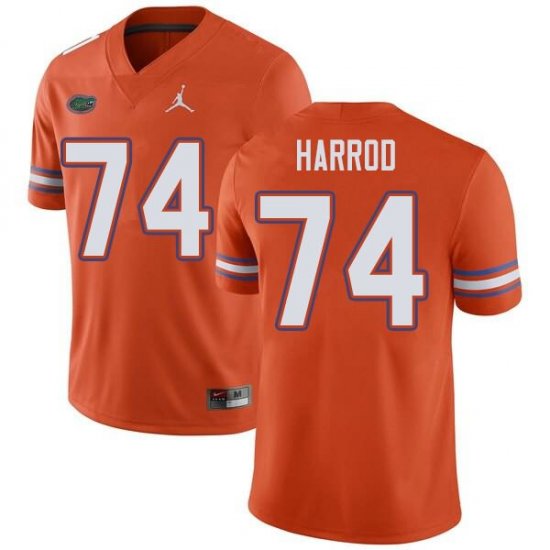 Men's Florida Gators #74 Will Harrod NCAA Jordan Brand Orange Authentic Stitched College Football Jersey QKZ2862AS